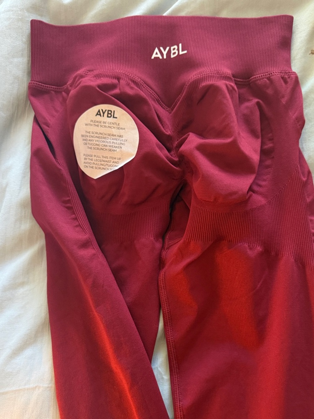 AYBL Kids Seamless High-Waist Leggings in Burgundy